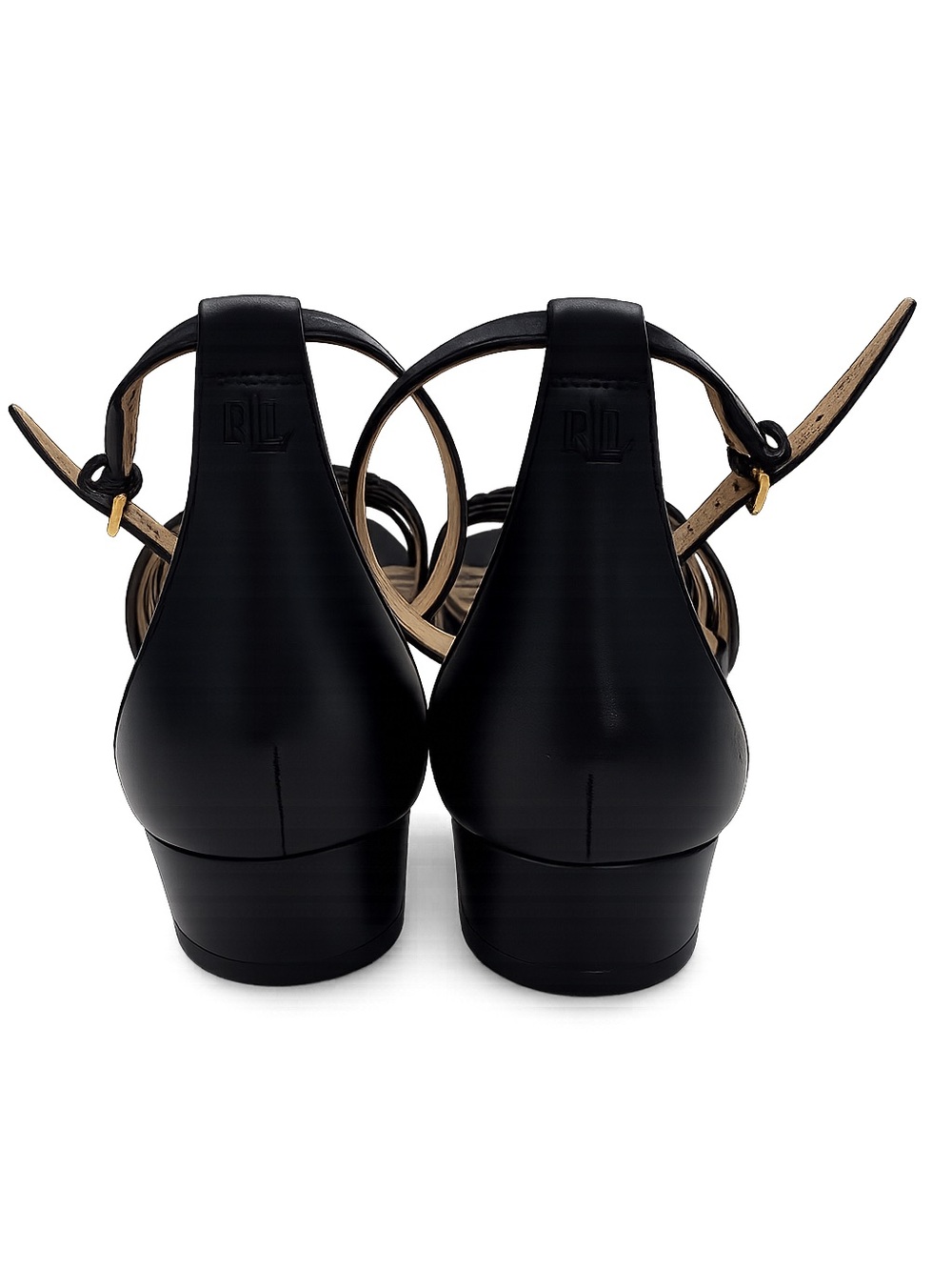 Lauren Ralph Lauren Black Leather Strappy Sandals – Women’s Size 8B - Picture 4 of 7